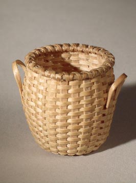 Miniature Italian Breadstick Basket in brown ash