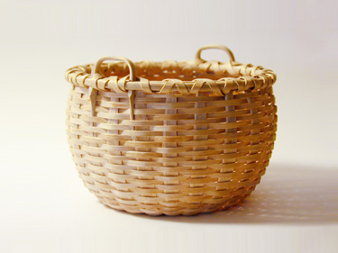 Small Collectible Corn Basket, brown ash - Stephen Zeh Basketmaker