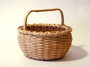 Small Collectible Maine Potato Basket, brown ash - Stephen Zeh Basketmaker