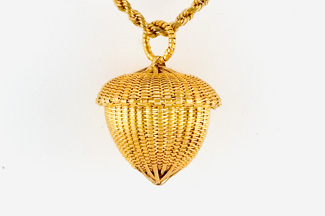 Acorn Necklace in 22k & 18K gold